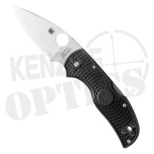 Spyderco Native 5 Knife - Satin Plain Cutting Edge with Black Handle