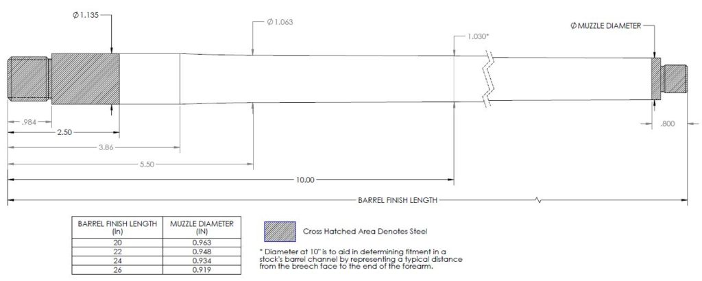 Proof Research 6.5 PRC Tikka Pre-Fit Carbon Fiber Barrel