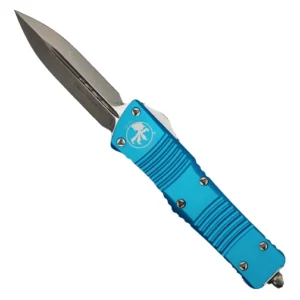 Microtech 142-4TQ Combat Troodon D/E OTF Automatic Knife Turquoise - Satin