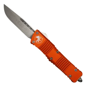 Microtech 143-10OR Combat Troodon S/E OTF Automatic Knife Orange - Stonewash