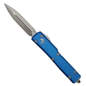 Microtech 147-10BL UTX-70 D/E OTF Automatic Knife Blue - Stonewash