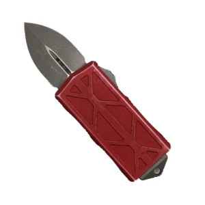 Microtech 157-10DRD Exocet D/E OTF Knife Money Clip Combo Distressed Red - Apocalyptic