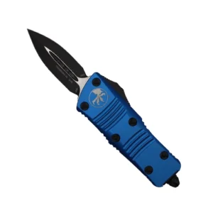 Microtech 238-1BL Troodon Mini D/E OTF Automatic Knife Blue - Black