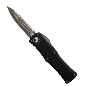 Microtech 702-12AP Hera D/E Fully Serrated OTF Automatic Knife Black - Apocalyptic