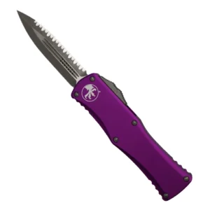 Microtech 702-12APVI Hera D/E Fully Serrated OTF Automatic Knife Violet - Apocalyptic