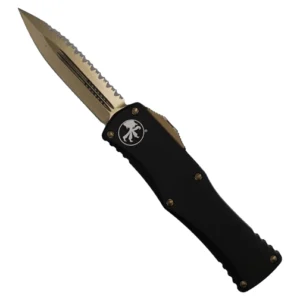 Microtech 702-15 Hera D/E Fully Serrated OTF Automatic Knife Black - Bronze