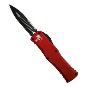 Microtech 702-2RD Hera D/E Partially Serrated OTF Automatic Knife Red - Black