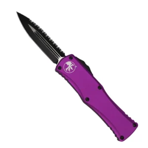 Microtech 702-3VI Hera D/E Fully Serrated OTF Automatic Knife Violet - Black