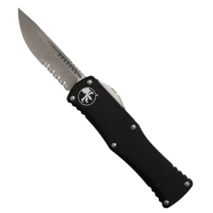 Microtech 703-11 Hera S/E Partially Serrated OTF Automatic Knife Black - Stonewash