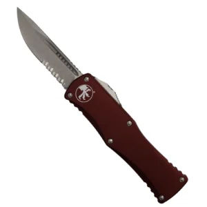 Microtech 703-11MR Hera S/E Partially Serrated OTF Automatic Knife Merlot - Stonewash