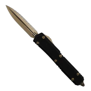 Microtech 206-15S Makora Signature Series D/E Fully Serrated OTF Automatic Knife Black - Bronze