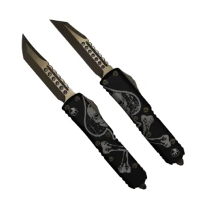 Microtech 719-1SETDCS Signature Series UTX-85 Hellhound & Warhound Combo Set - Death Card