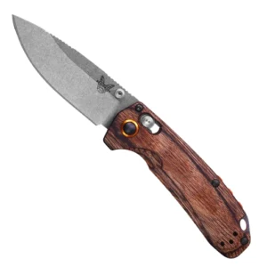 Benchmade 15032 North Fork S/E Manual Folding Knife Stabilized Wood - Stonewash