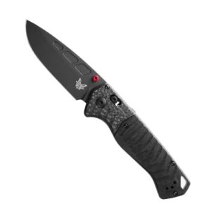 Benchmade 593BK-01 PSK Manual Folding Knife Carbon Fiber & Black G10 - Black