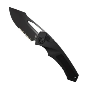 Heretic Knives Pariah S/E Partially Serrated Manual Folding Knife Black - Black