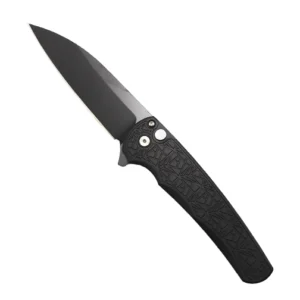 Pro-Tech Knives Malibu Blade Show 2024 Button Lock Folding Knife Nexus Black Aluminum - Black