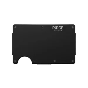 Ridge Wallet Matte Black Titanium w/ Money Clip