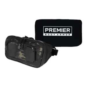 Vertx SOCP Tactical Fanny Pack - MultiCam Black & Premier Body Armor Level IIIA Insert Bundle