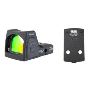 Trijicon RM06-C-700672 Adjustable LED RMR Type 2 & C&H Precision Glock MOS V4 MIL/LEO Adapter Plate Bundle