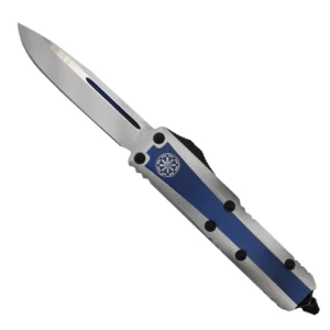 Microtech 231-1CO UTX-85 Signature Series S/E OTF Automatic Knife Clone Trooper White & Blue - White