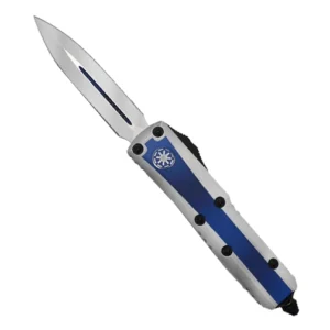 Microtech 232-1CO UTX-85 Signature Series D/E OTF Automatic Knife Clone Trooper White & Blue - White