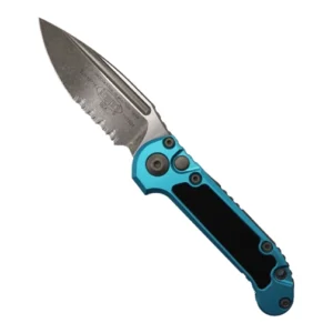 Microtech 1135-11APTQ LUDT Gen III Partially Serrated S/E Automatic Folding Knife Turquoise - Apocalyptic