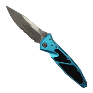 Microtech 160-11APTQ Socom Elite Partially Serrated S/E Manual Folding Knife Turquoise - Apocalyptic