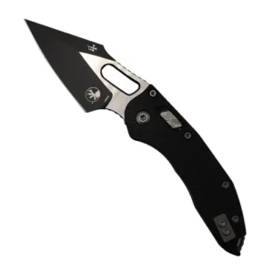 Microtech 169RL-1FLGTBK Stitch Wharncliffe RAM-LOK Manual Folding Knife Fluted Black G10 - Black