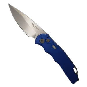 Pro-Tech Knives T501 TR-5 Tactical Response S/E Automatic Folding Knife Blue - Stonewash