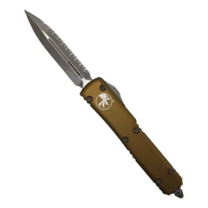 Microtech 122-12APTA Ultratech Fully Serrated D/E OTF Automatic Knife Tan - Apocalyptic