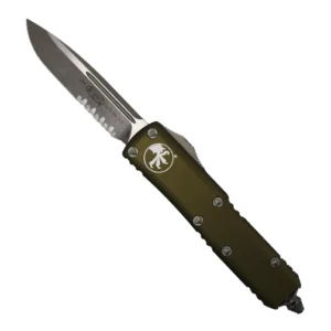 Microtech 231-11APOD UTX-85 Partially Serrated S/E OTF Automatic Knife OD Green - Apocalyptic