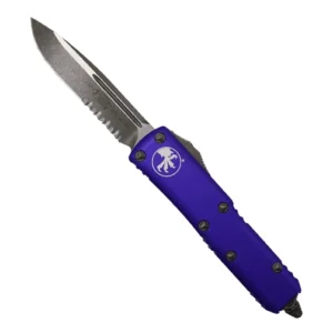 Microtech 231-11APPU UTX-85 Partially Serrated S/E OTF Automatic Knife Purple - Apocalyptic