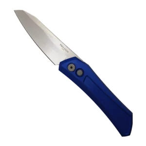 Pro-Tech Knives Sinkevich Oligarch Sheepsfoot Automatic Folding Knife Blue - Stonewash